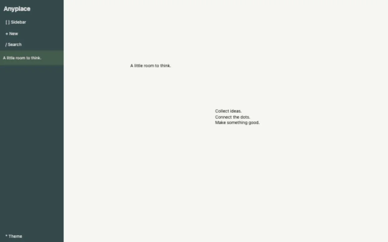 Anyplace interface