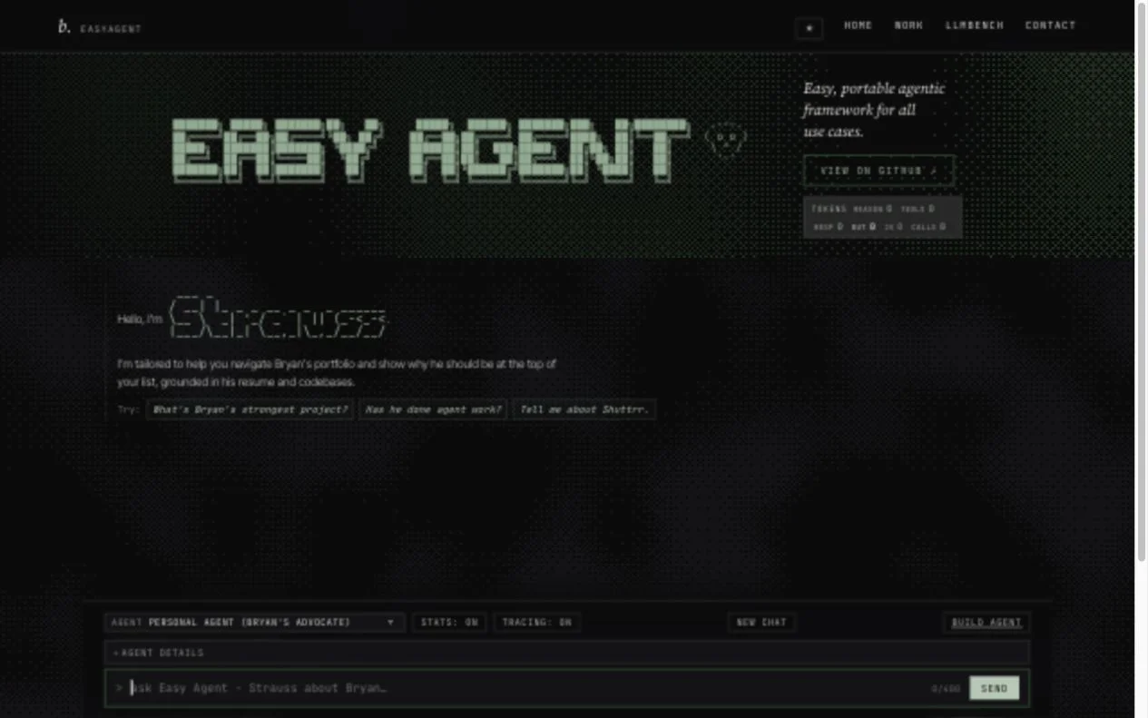 EasyAgent chat showcase
