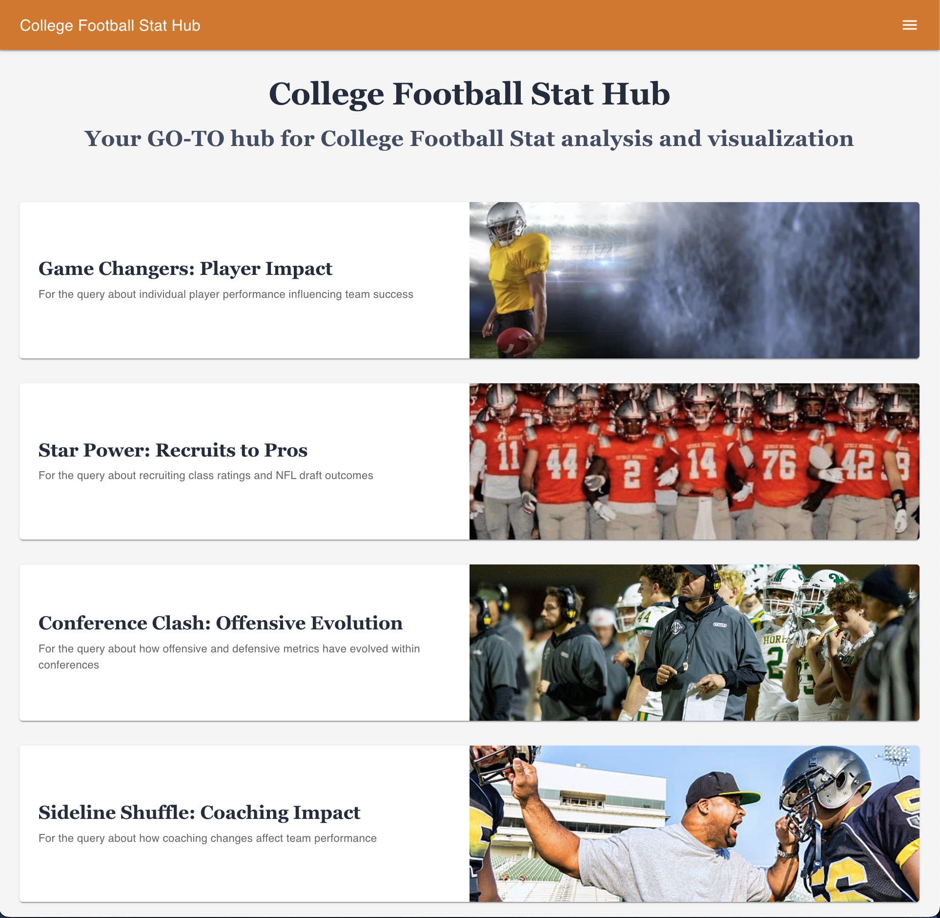 College Football Database